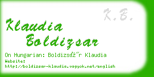klaudia boldizsar business card